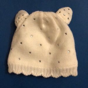 Cream cute kitty cat 0-4 mon capNicole Miller